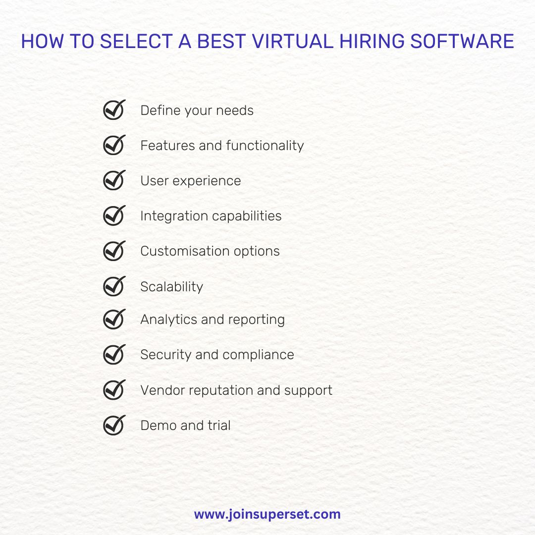 How to select a best virtual hiring software