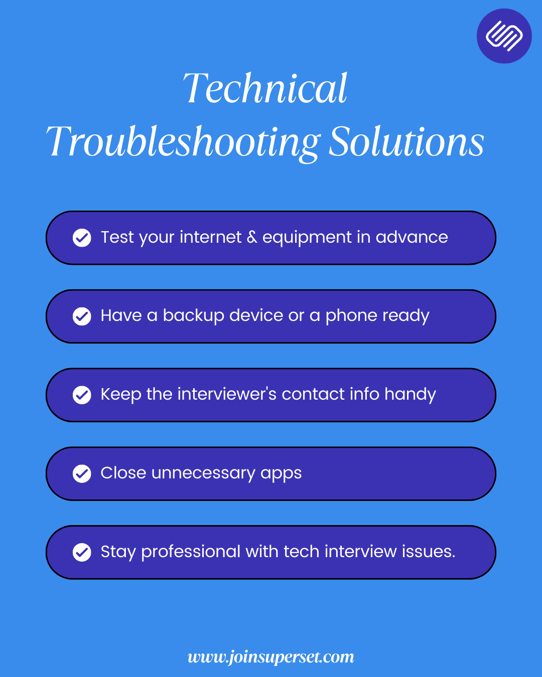 Technical interview solutions
